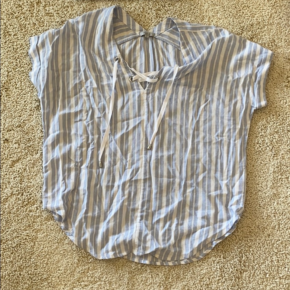 Rails oversized striped top